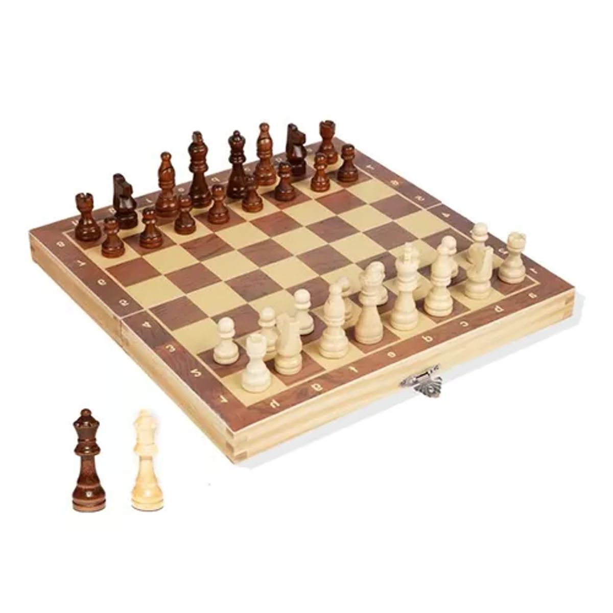 GENERICO - Juego mesa de ajedrez profesional con 2 fichas de 39 cm