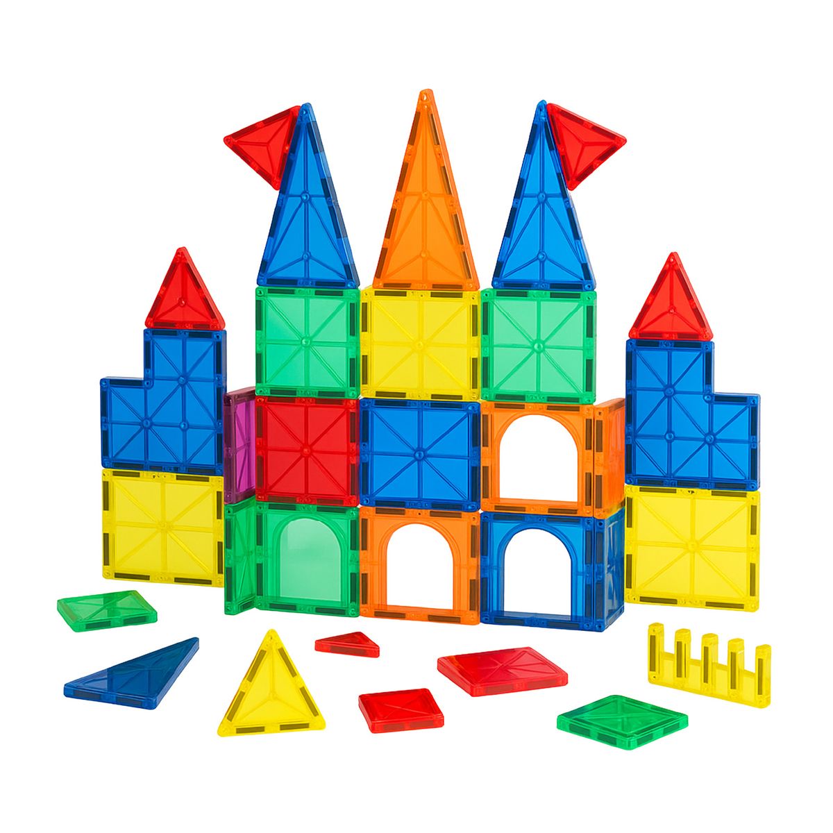 GLOWUP - Juego de Bloques Construcción Magnéticos 3D 60 piezas GlowUp