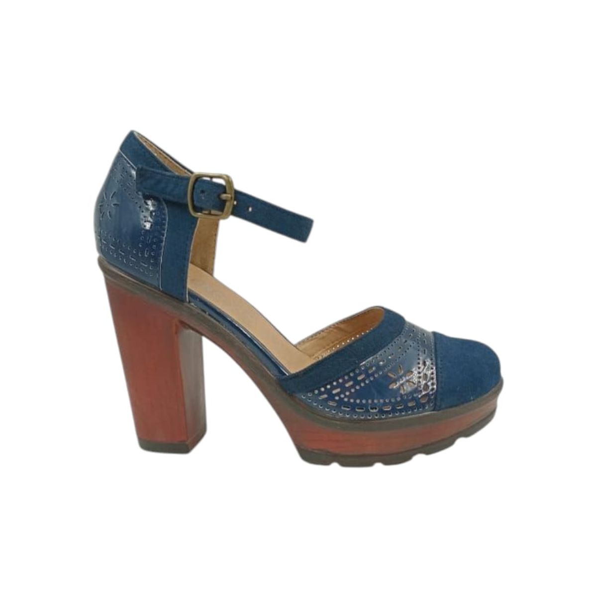 HERIEL - Zapato Azul Taco Mujer