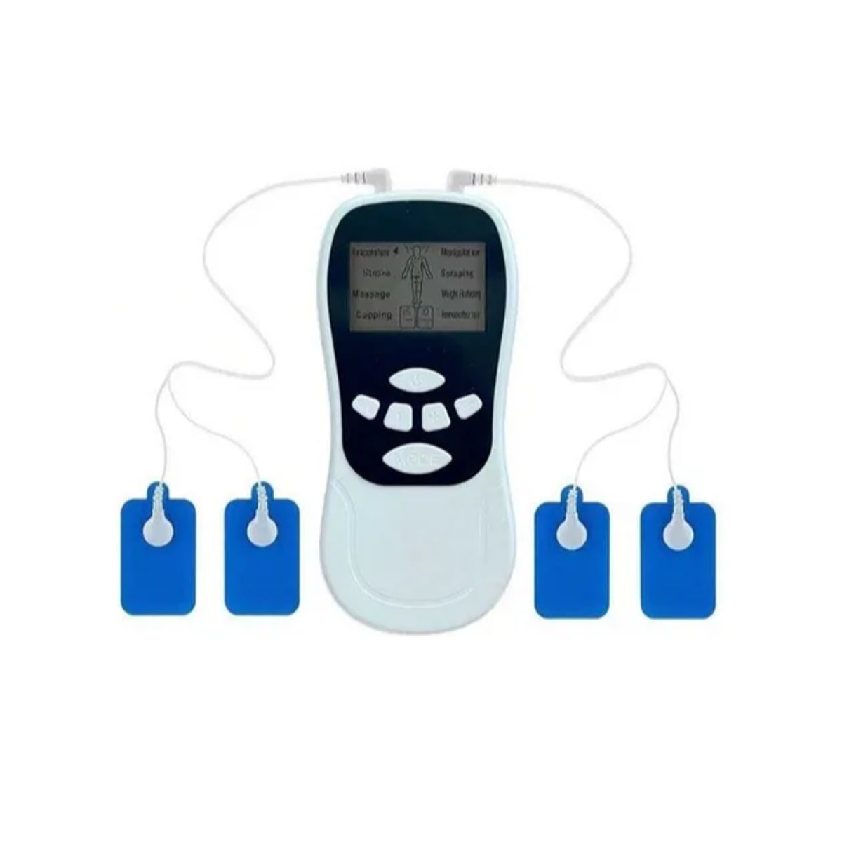 GENERICO - Masajeador Tens Electroestimulador 4 Parches Alivia / 12822