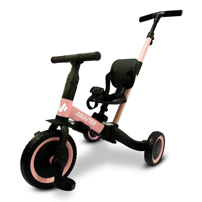 MUVTER - Triciclo Multifuncional 5 en 1 Muvter Ride Rosado