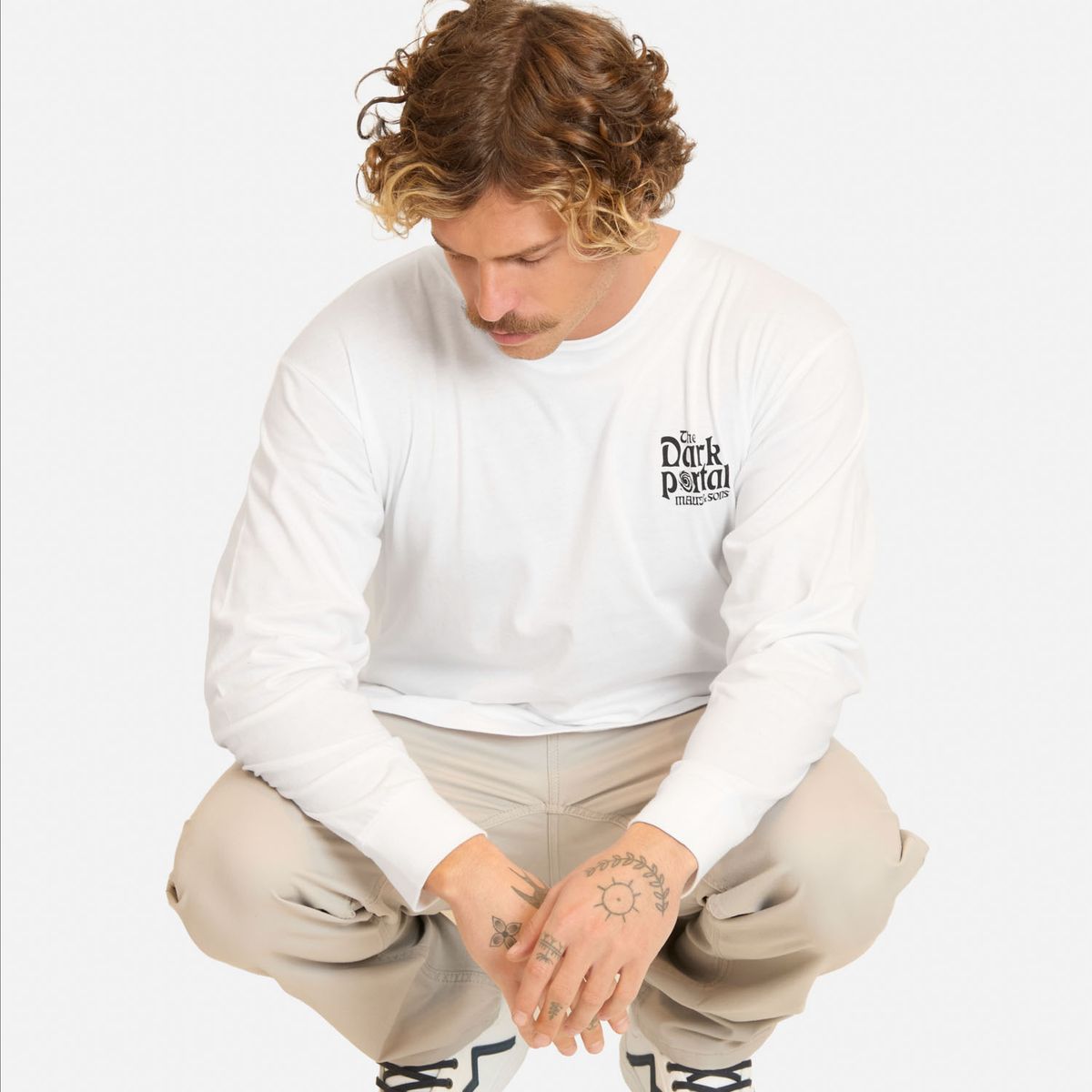 MAUI AND SONS - Polera ML Nutek Blanco Hombre Maui And Sons - Blanco