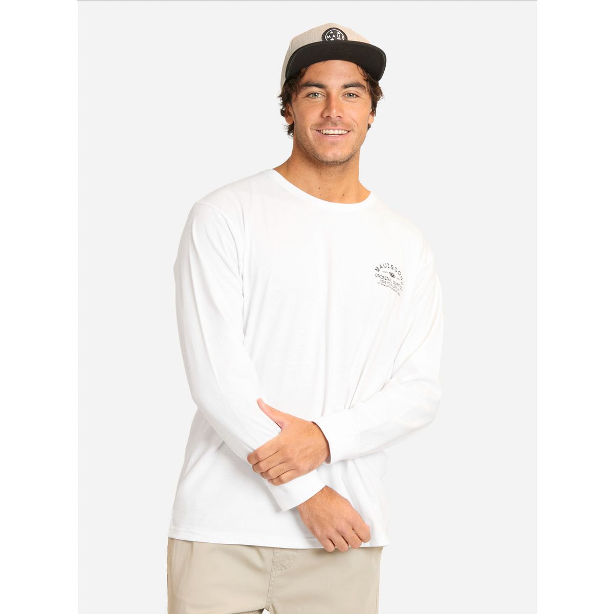 MAUI AND SONS - Polera ML Pirel Blanco Hombre Maui And Sons - Blanco