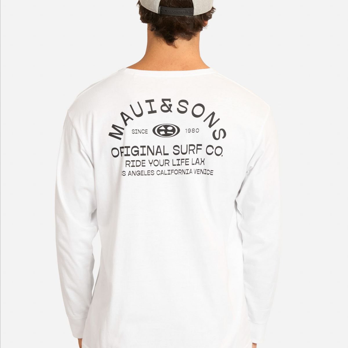 MAUI AND SONS - Polera ML Pirel Blanco Hombre Maui And Sons - Blanco