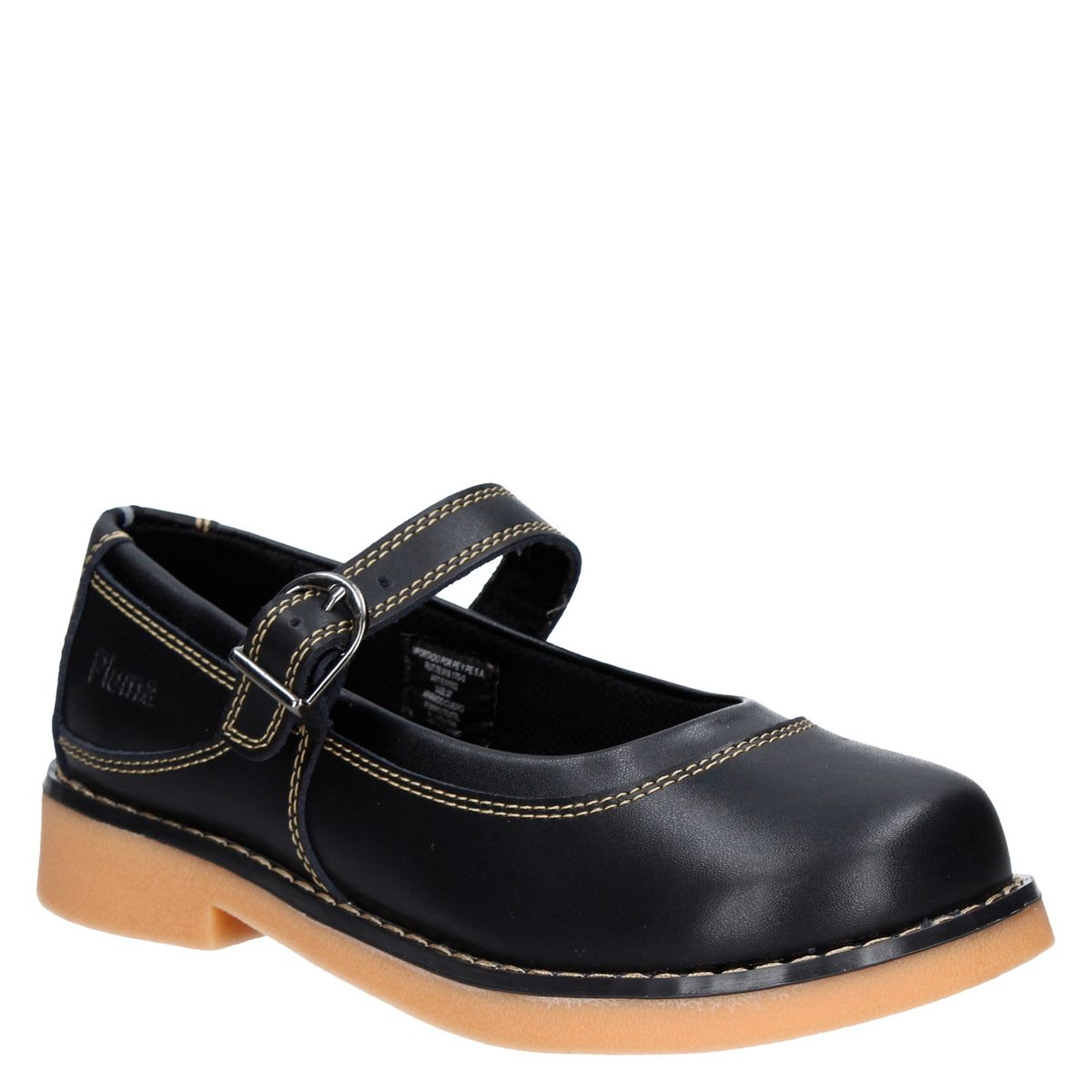 PLUMA - Calzado Escolar Niña Cuero Negro Pluma (36 a 40)