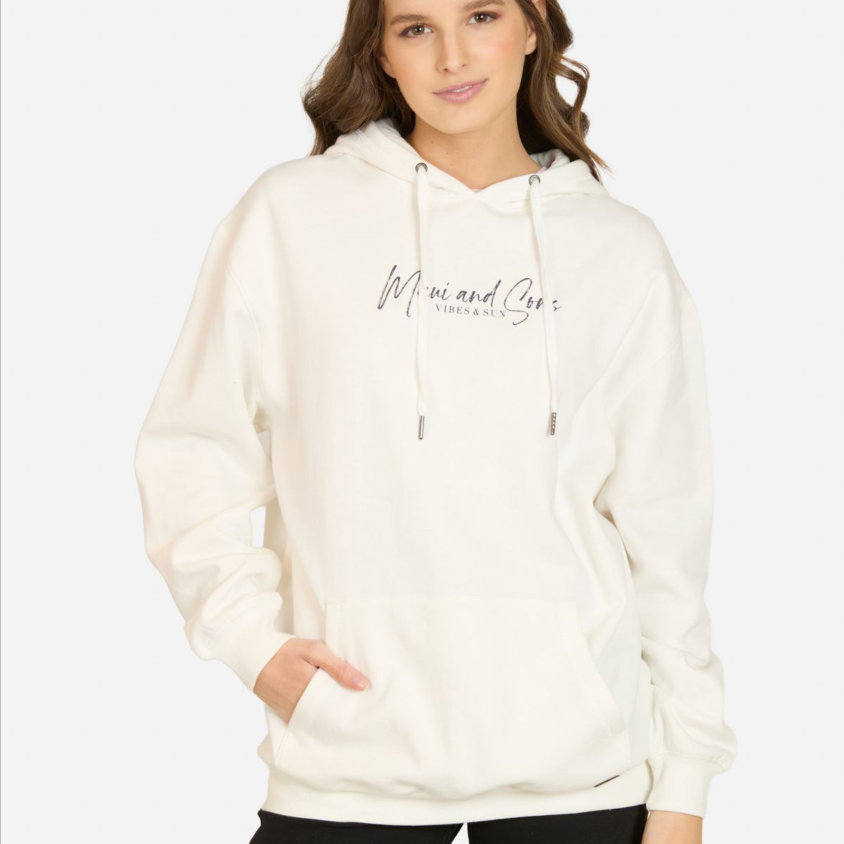 MAUI AND SONS - Poleron Canguro Rideona Beige Mujer Maui And Sons - Beige