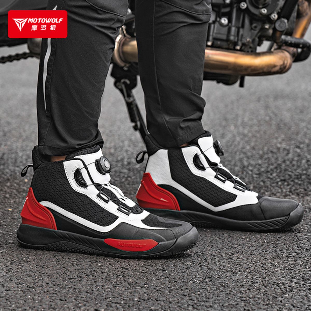 MOTOWOLF - Calzado Proteccion Moto Motowolf MDL0203 Antideslizante