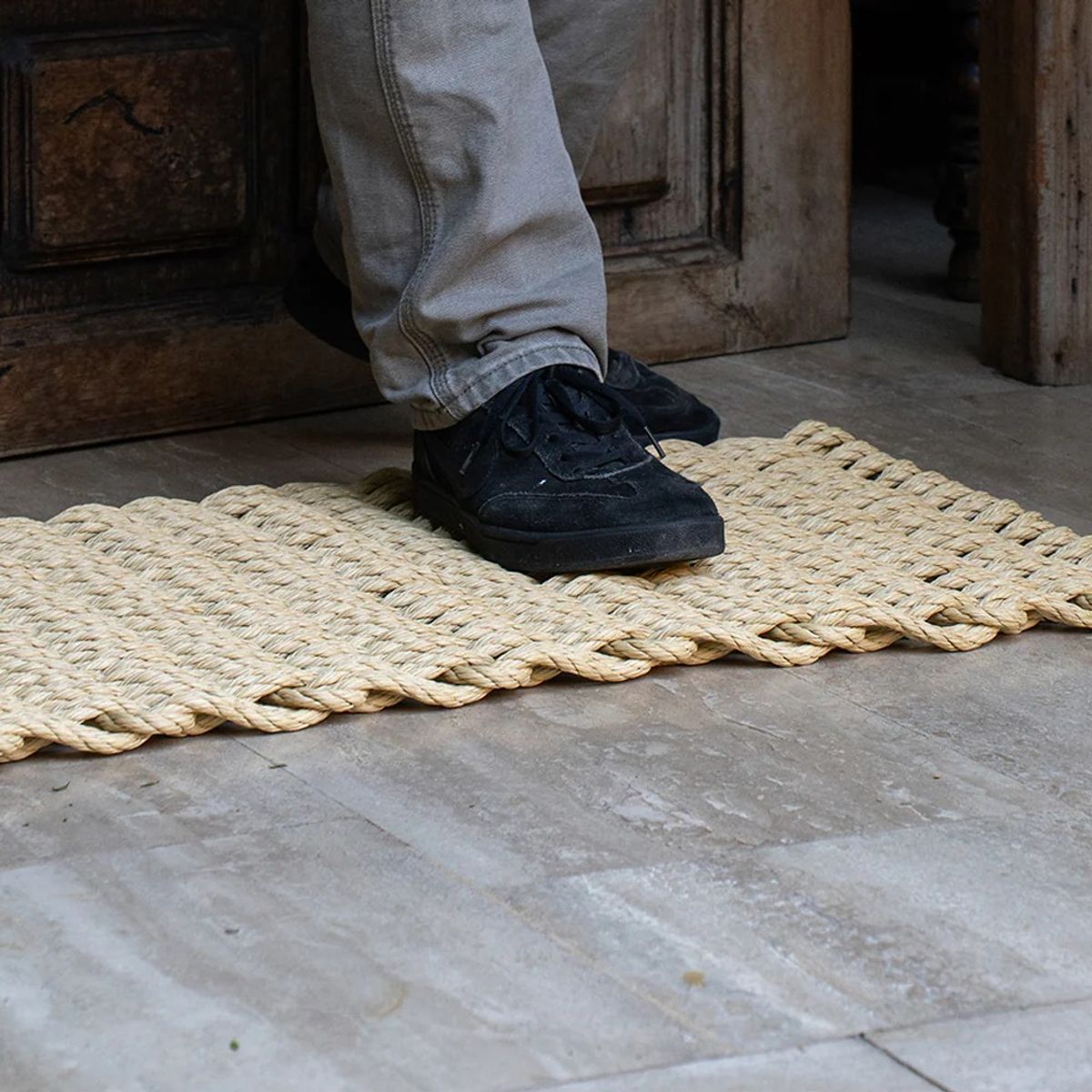 KOKOMAT - Limpiapies Trenzado Beige