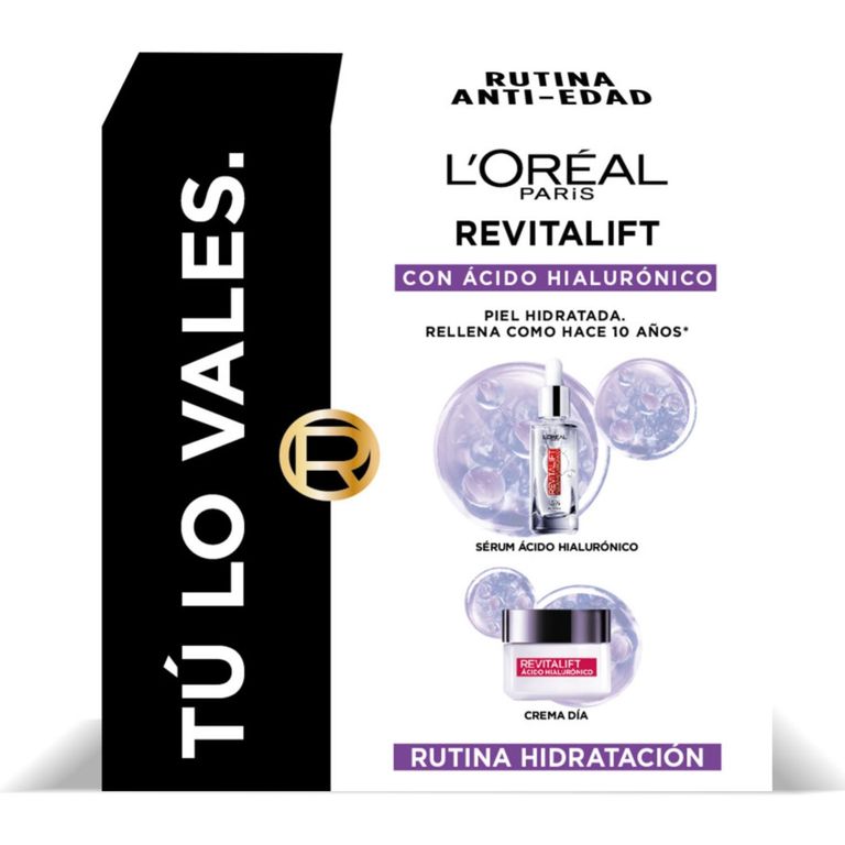 Rutina Antie Edad Revitalivt Acido Hialuronico Serum + Crema Dia