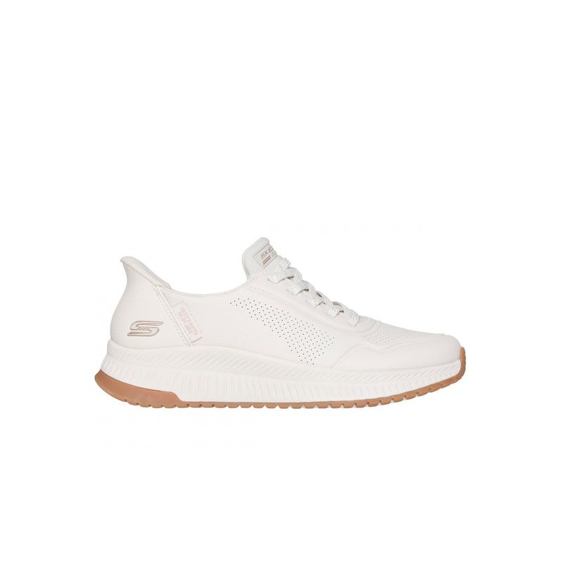 SKECHERS - Zapatillas Mujer Slip-ins Bobs Squad 4 Blanco WT Skechers