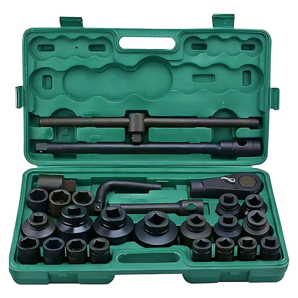 MUNDO MAGIA - Set Dados De Impacto 1'' Y 3/4 Profesional 26 Piezas Verde Oscuro