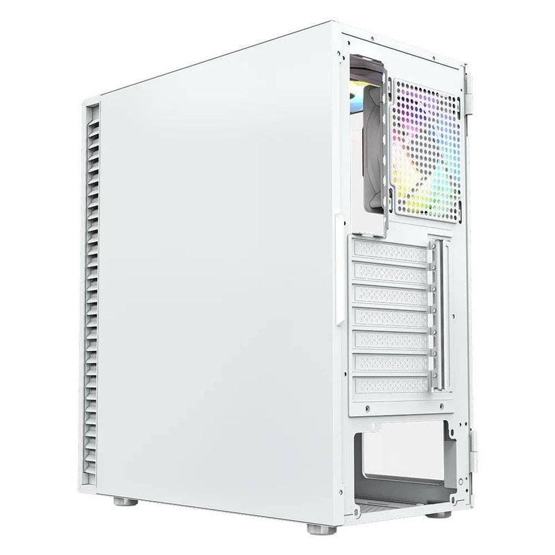 GENERICO - Gabinete Gamer XYZ AIRONE 100 GLASS, V. Templado, 6 Fans ARGB, Blanco
