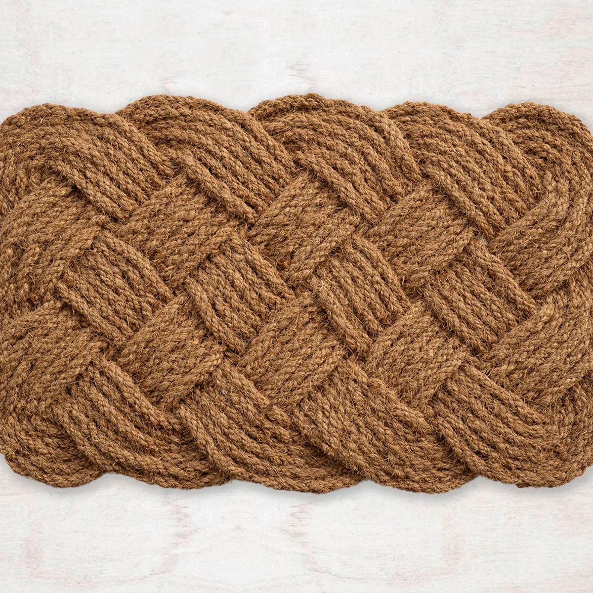 KOKOMAT - Limpiapies Trenzado Coco Natural