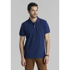 FEROUCH - Polera Pique Basica Azul