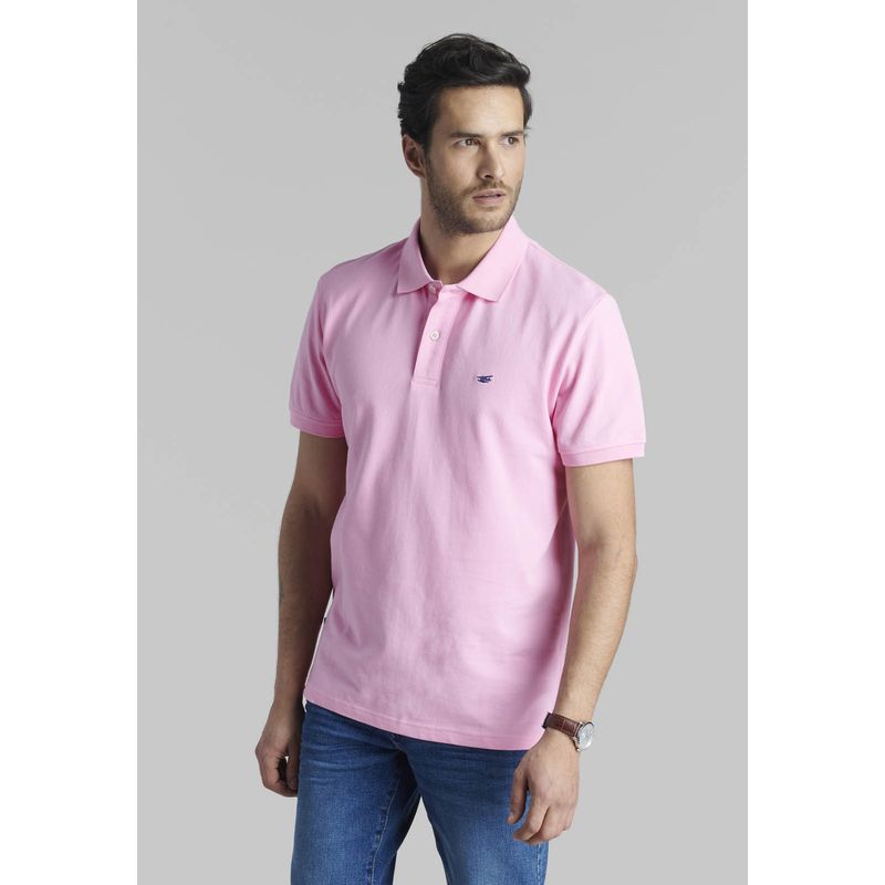FEROUCH - Polera Pique Basica Rosado Ferouch