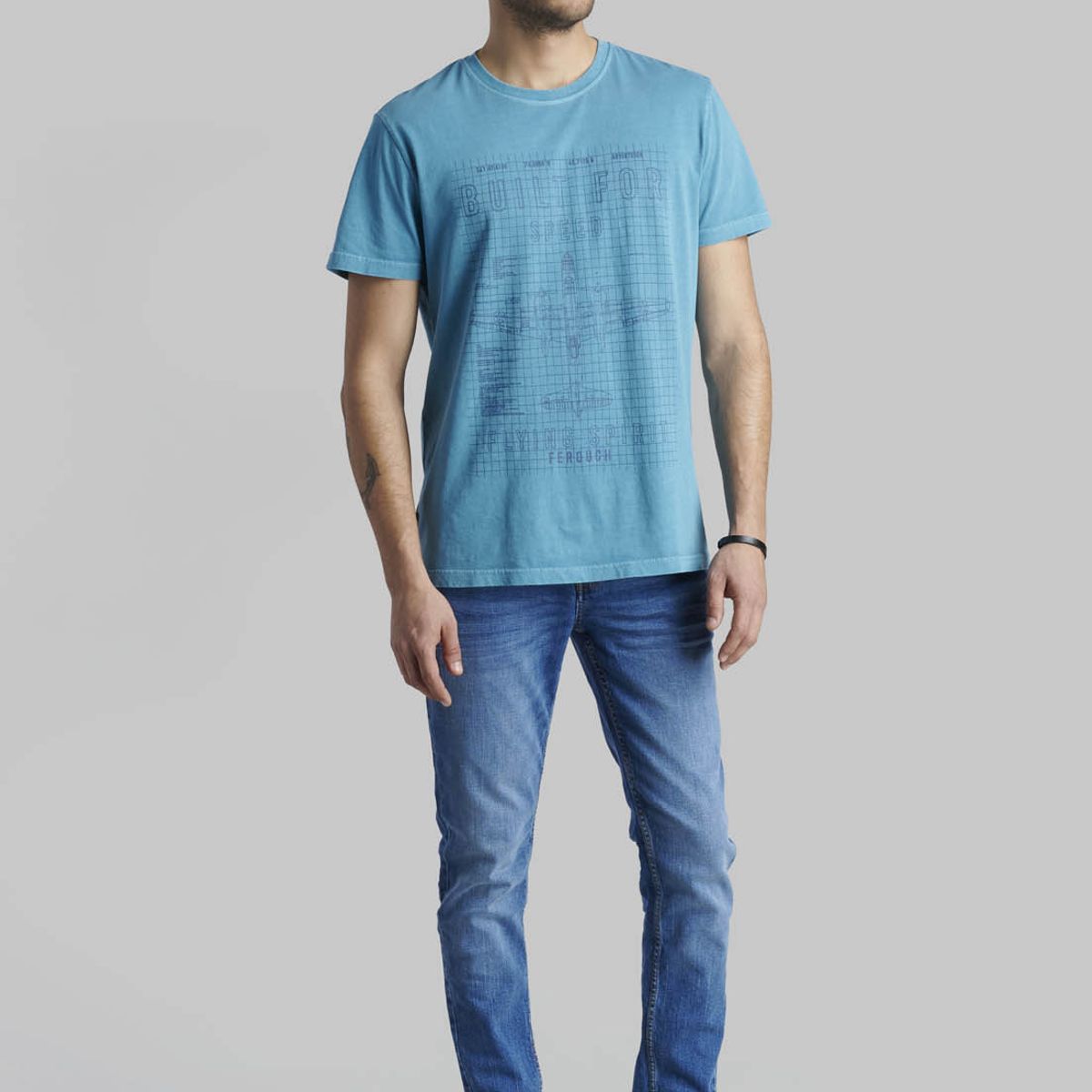 FEROUCH - Polera Arizona Celeste Ferouch