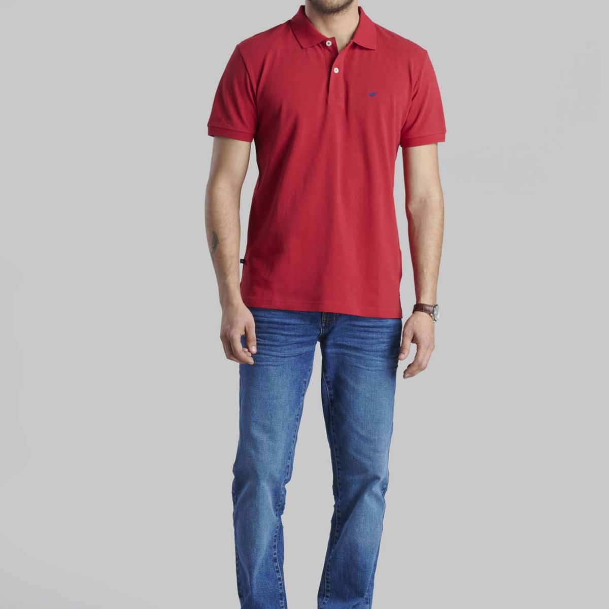 FEROUCH - Polera Pique Basica Rojo Ferouch