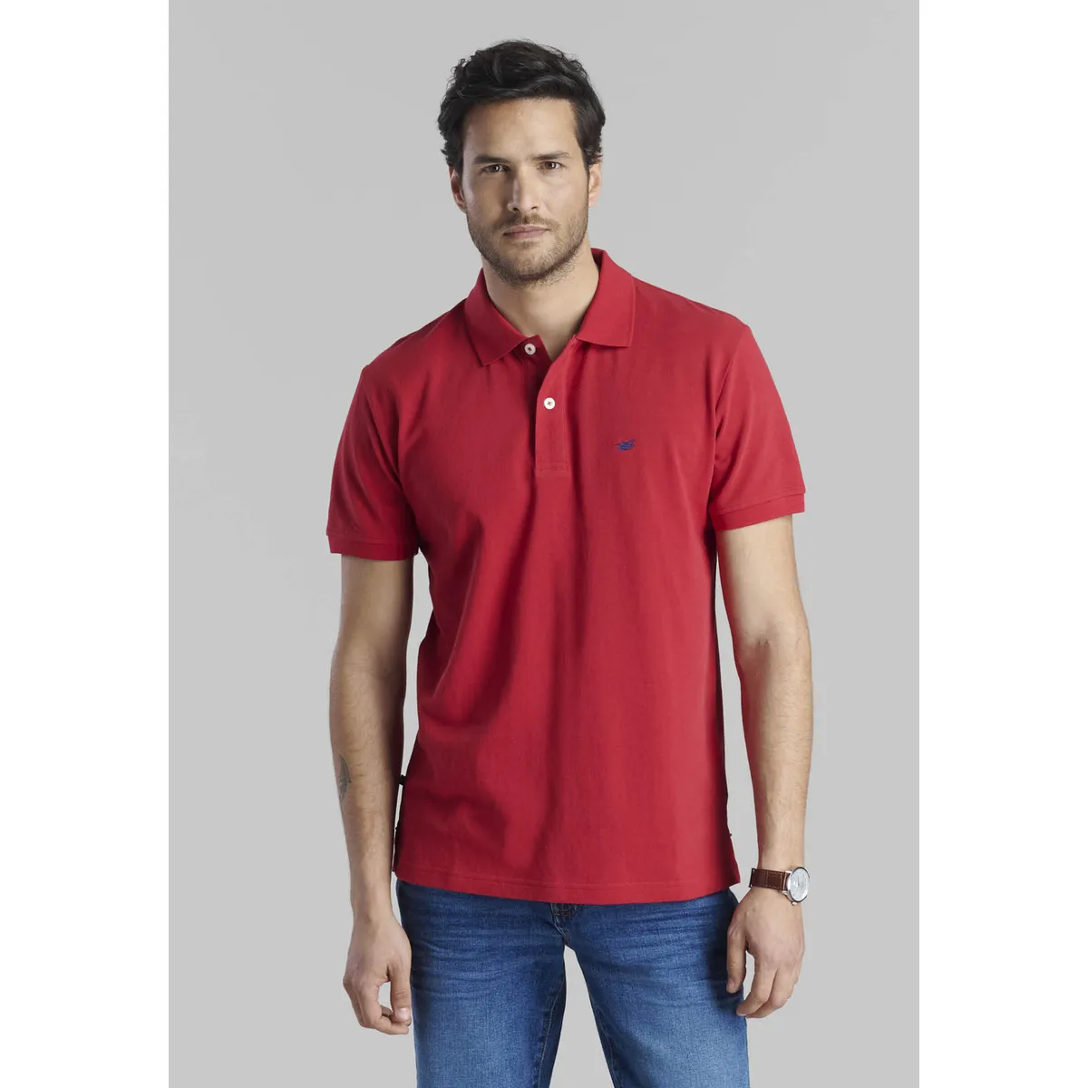 FEROUCH - Polera Pique Basica Rojo Ferouch