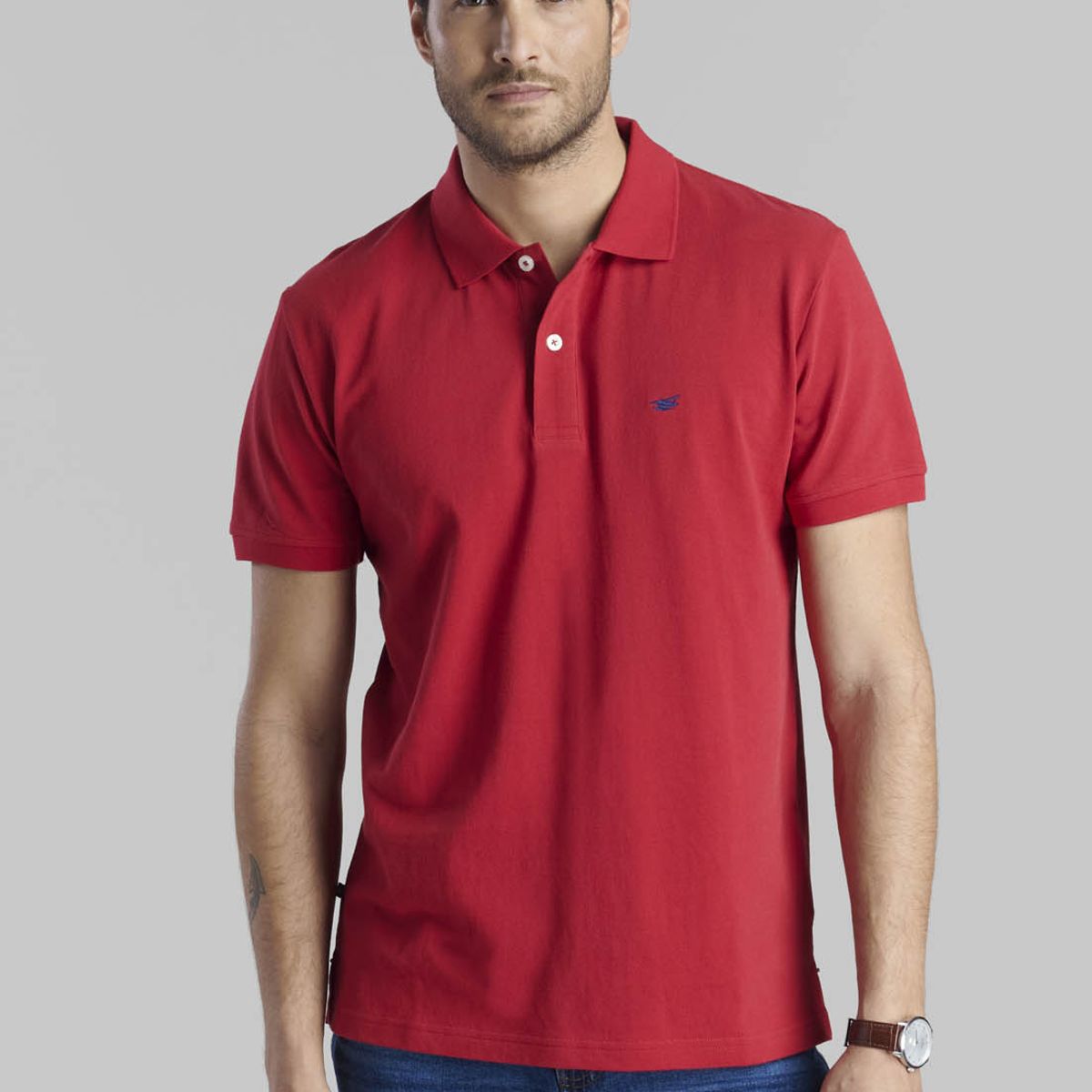 FEROUCH - Polera Pique Basica Rojo Ferouch