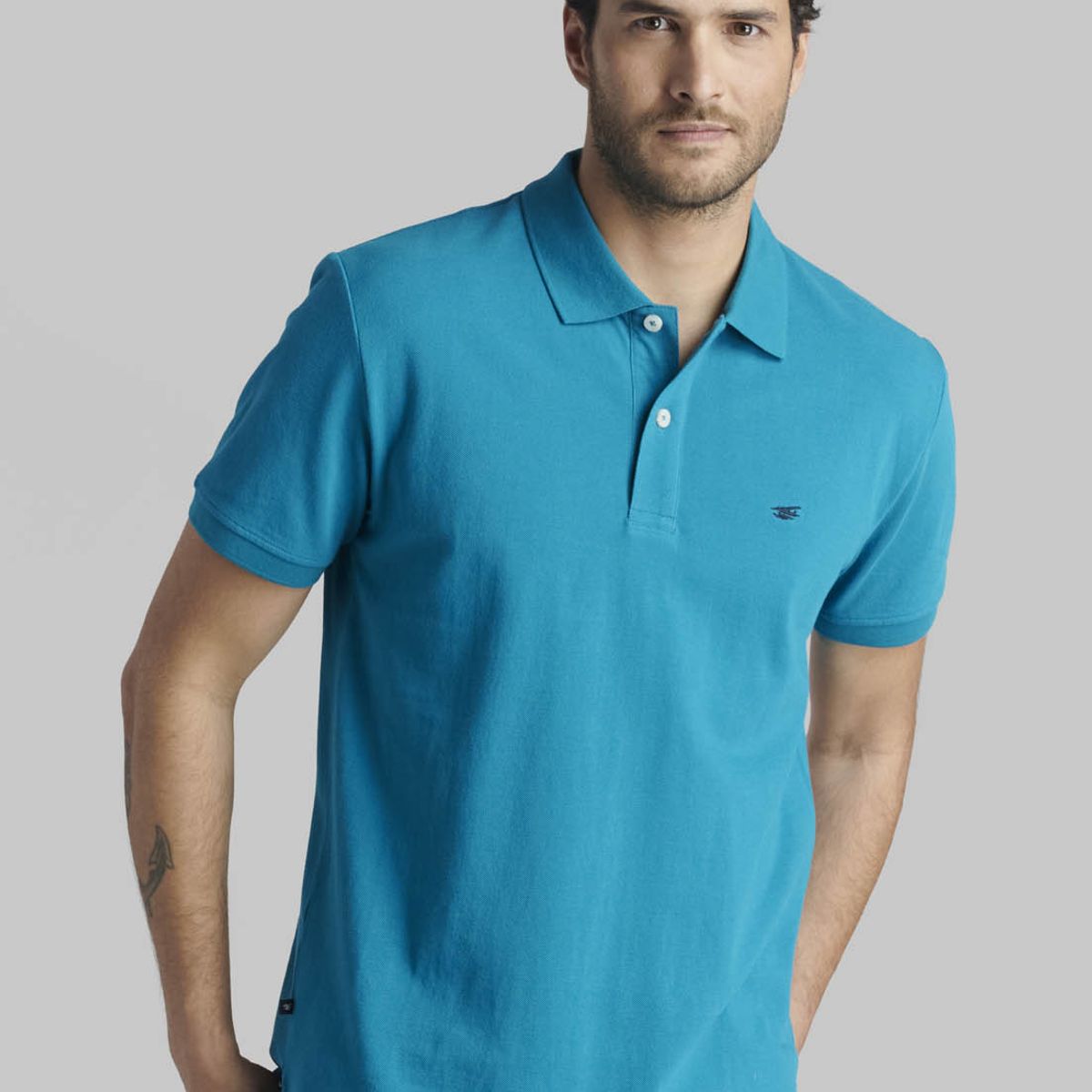 FEROUCH - Polera Pique Basica Verde Ferouch