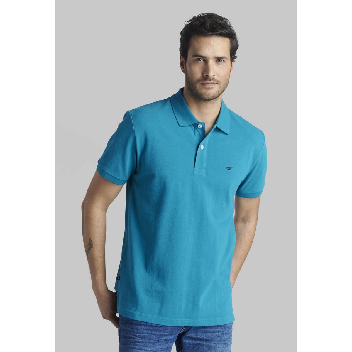 FEROUCH - Polera Pique Basica Verde Ferouch