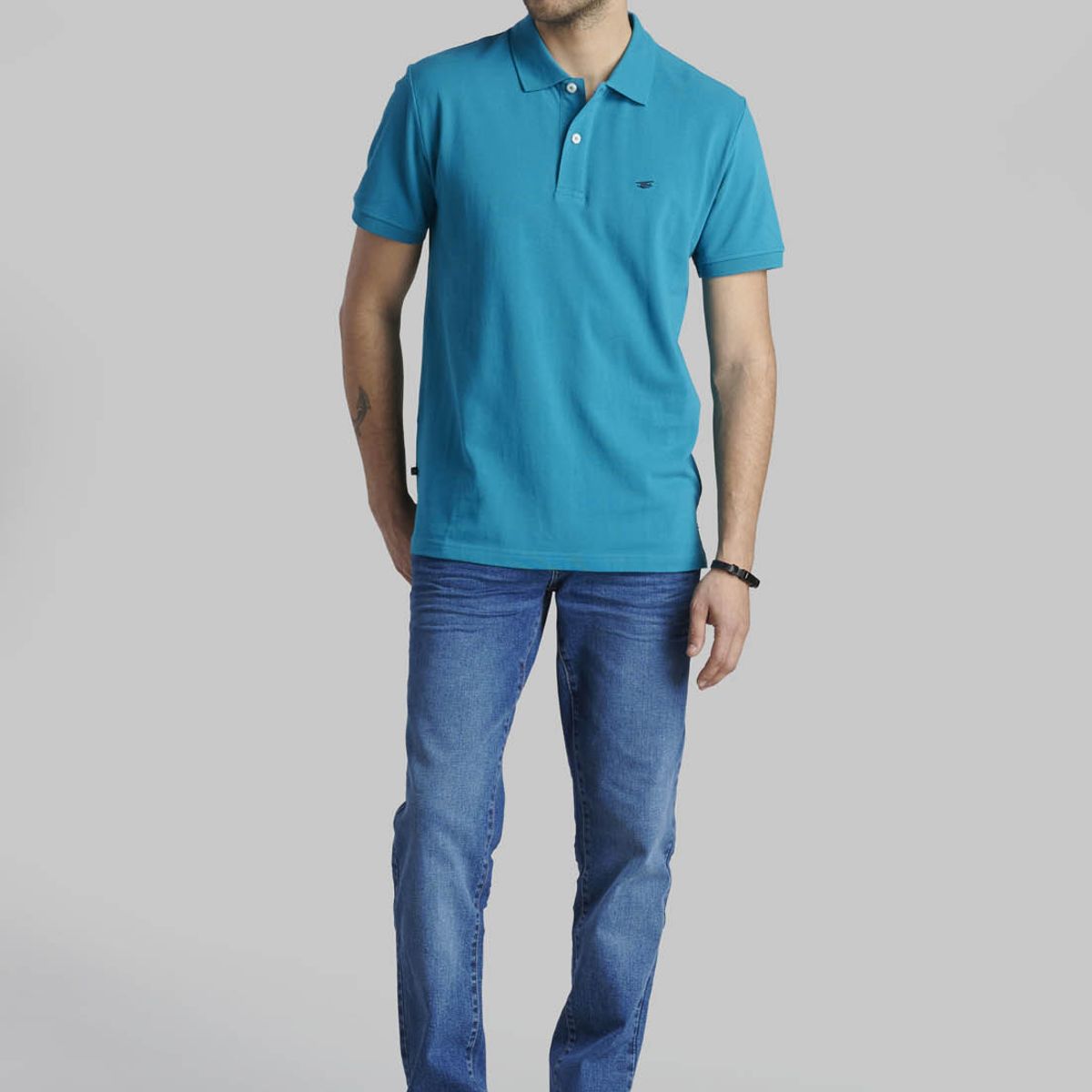 FEROUCH - Polera Pique Basica Verde Ferouch