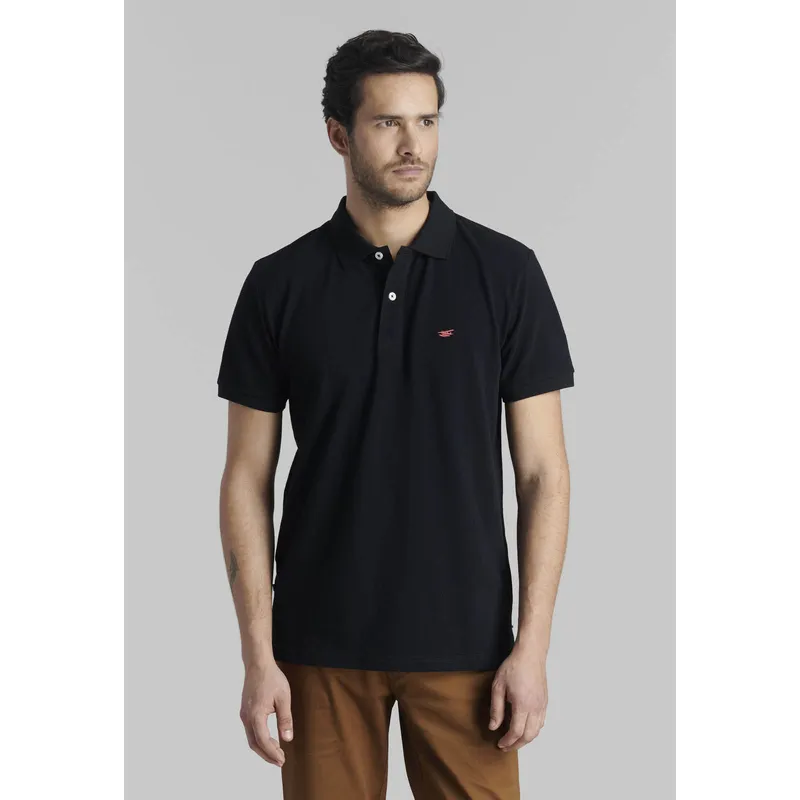 FEROUCH - Polera Pique Basica Negro Ferouch