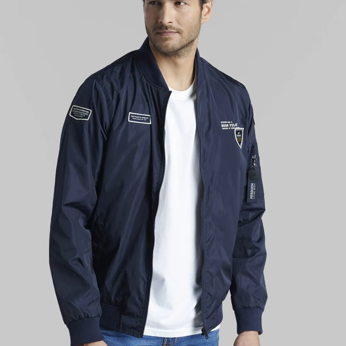 FEROUCH - Chaqueta Pilot Sport Azul Ferouch