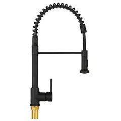 GENERICO - Llave Monomando Lavaplatos Flexible Profesional Negro