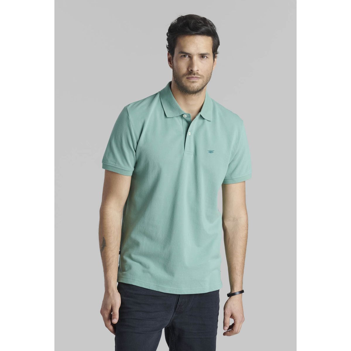 FEROUCH - Polera Pique Basica Verde Ferouch