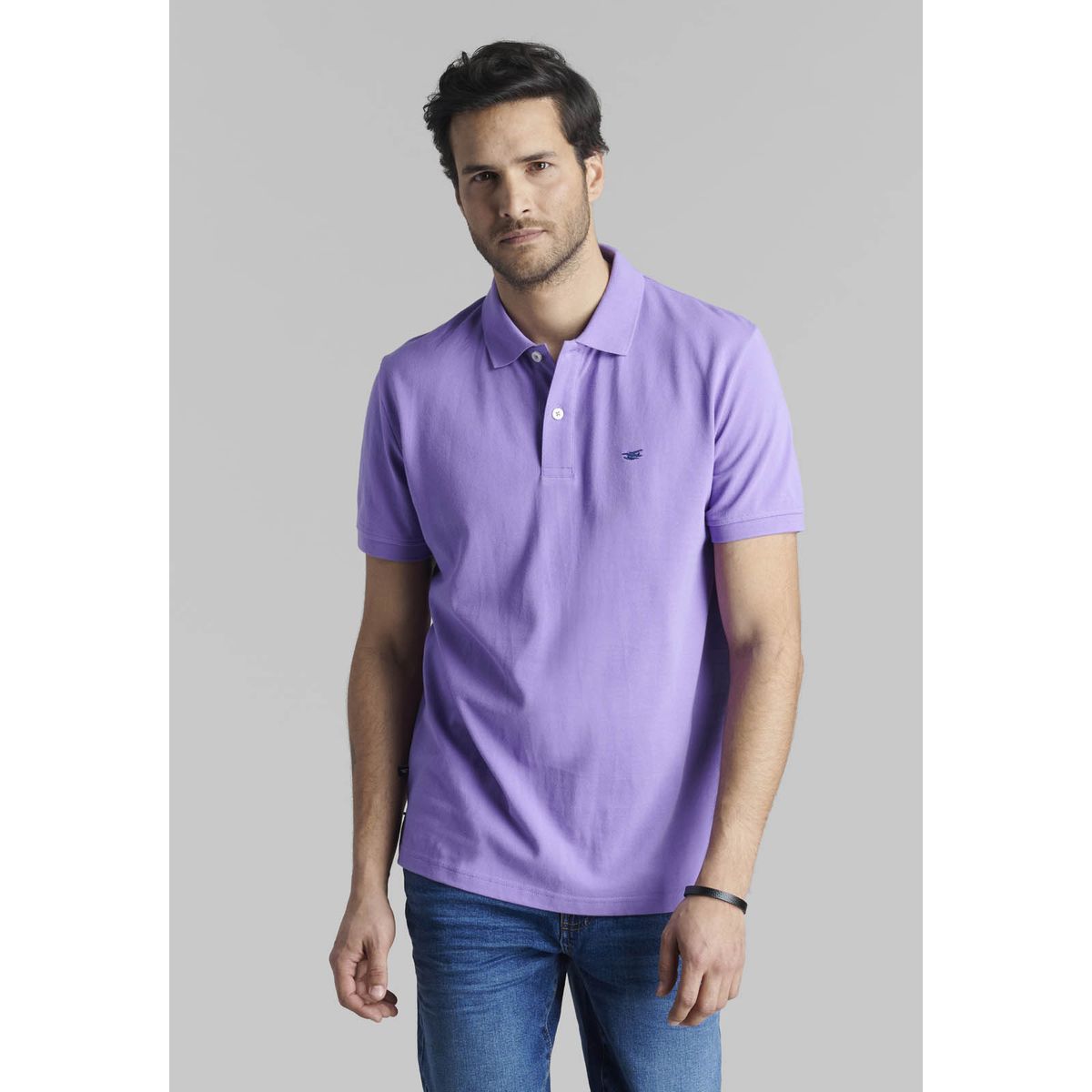 FEROUCH - Polera Pique Basica Morado Ferouch