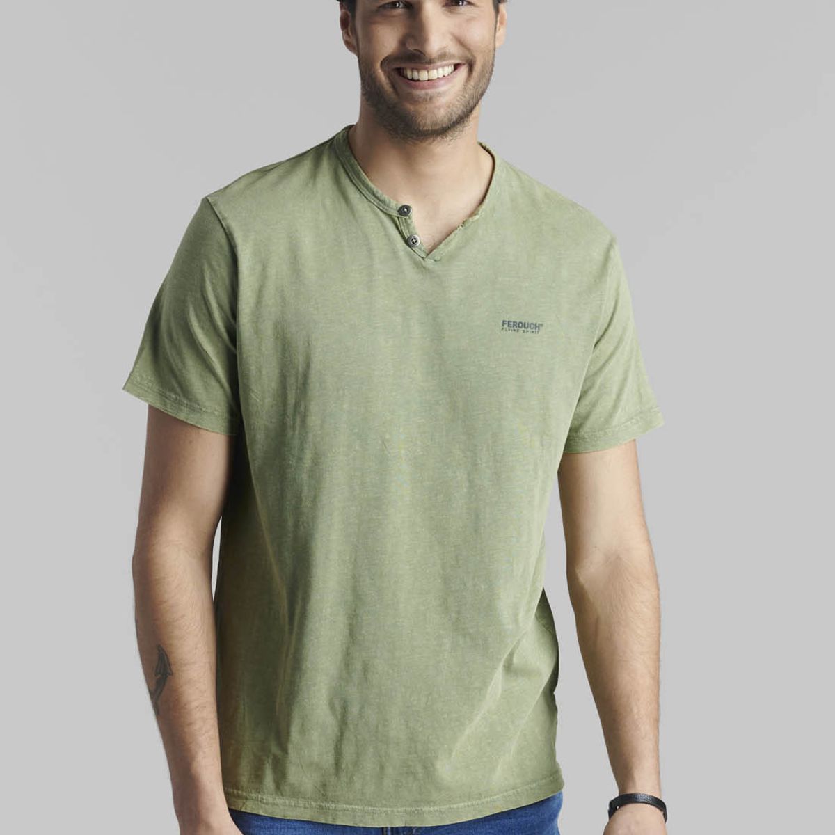 FEROUCH - Polera Oregon Verde Ferouch