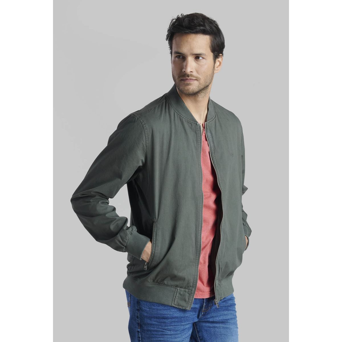 FEROUCH - Chaqueta Bomber Sport Gris Ferouch