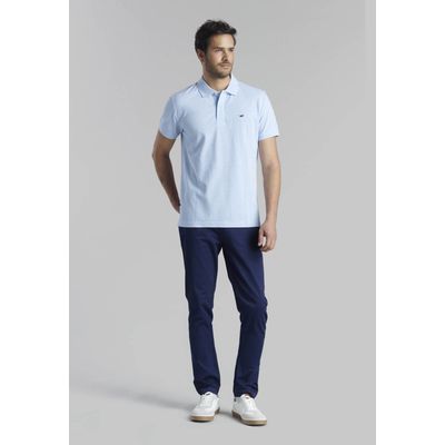 Imagen 2 del producto Polera Pique Basica Azul