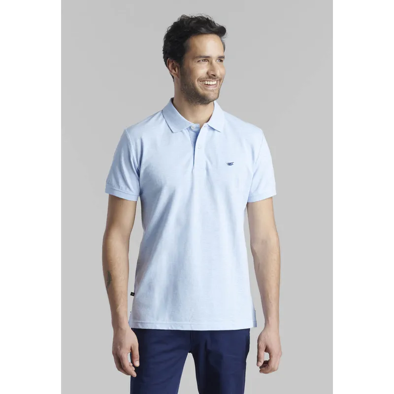 FEROUCH - Polera Pique Basica Azul Ferouch