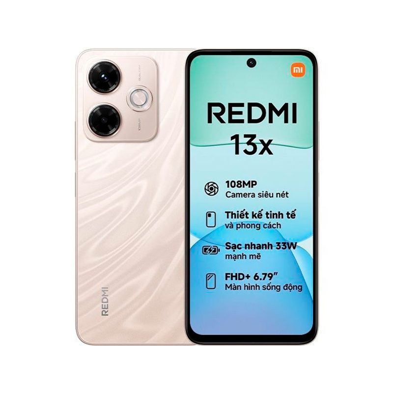 XIAOMI - XIAOMI REDMI 13X 6.7" 256 GB 8 GB RAM 108MP + 2MP Oro