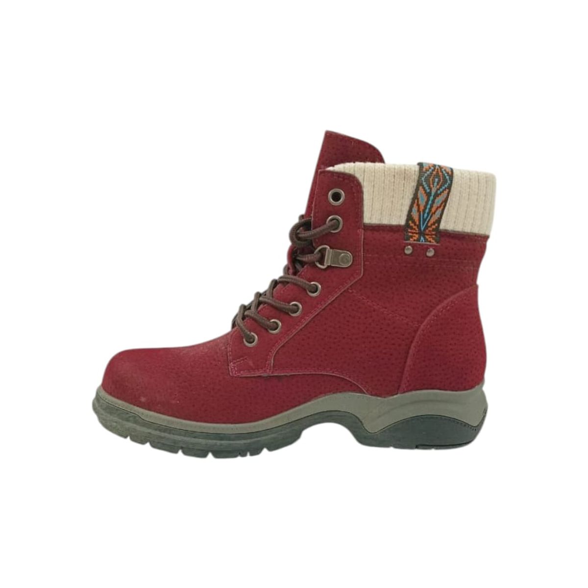 HERIEL - Botin Burdeos Plataforma Mujer