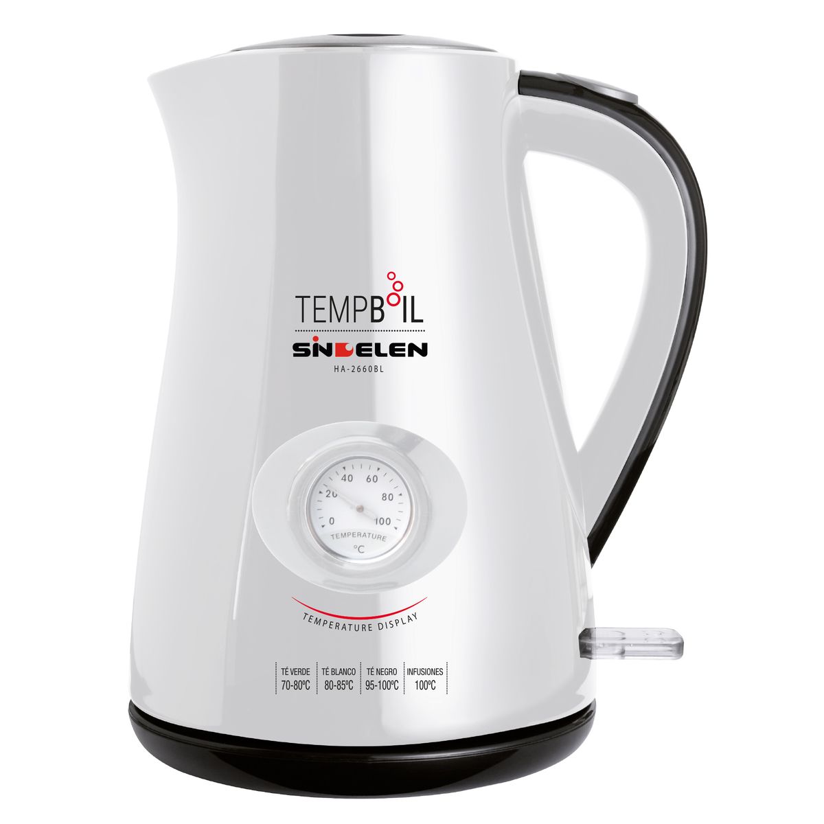 SINDELEN - Hervidor Electrico Sindelen Ha-2660bl 1,7lts Termometro