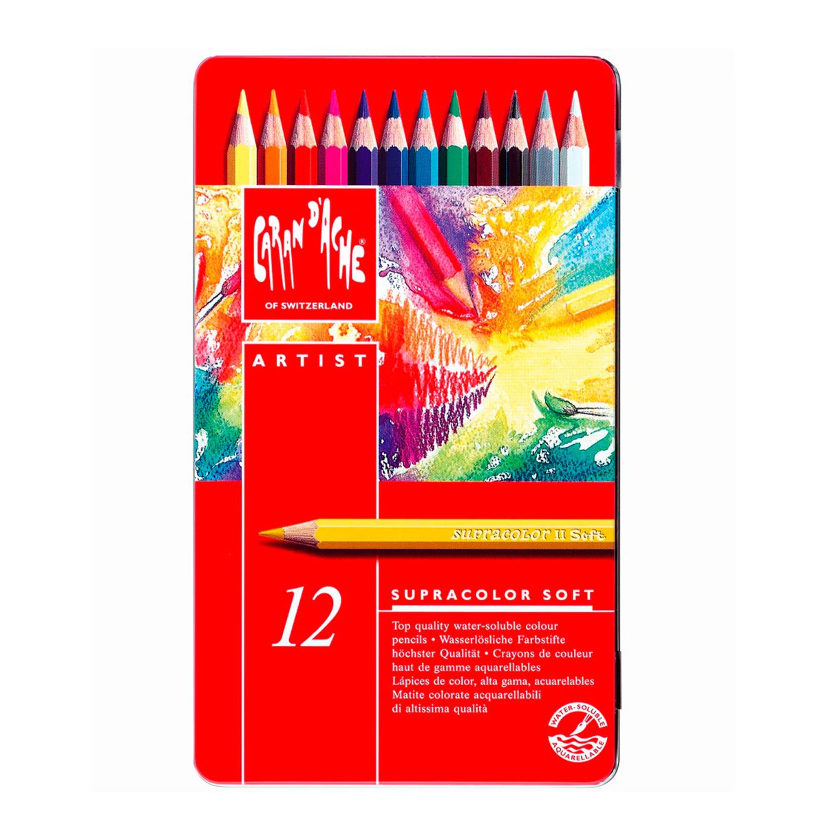 GENERICO - Lápices Acuarelables Caran d'Ache Supracolor (12 colores)