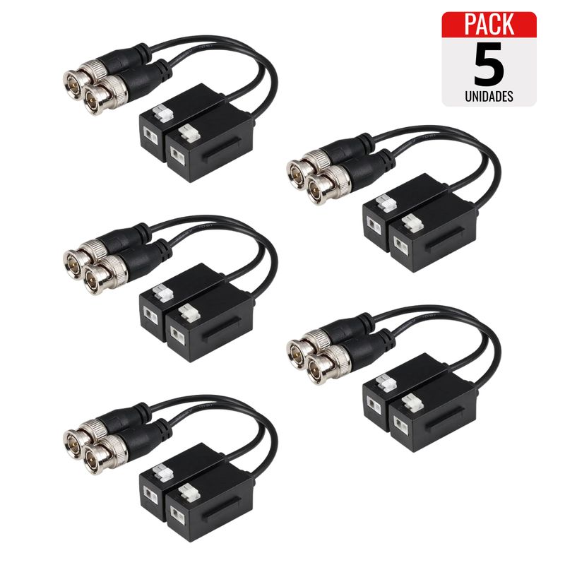 DAHUA - PACK 5 PARES DE VIDEO BALUN DAHUA 1080P, EXCELENTE CALIDAD