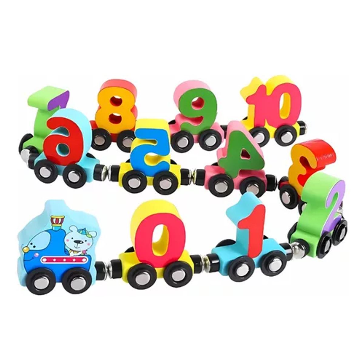 GENERICO - Juego de tren números magnéticos infantil educativo 1 al 10