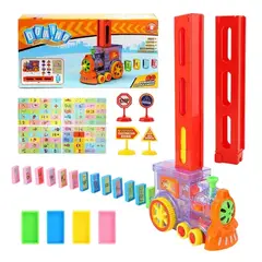 GENERICO - Tren juguete dominó automático juego niñosniñas rojo