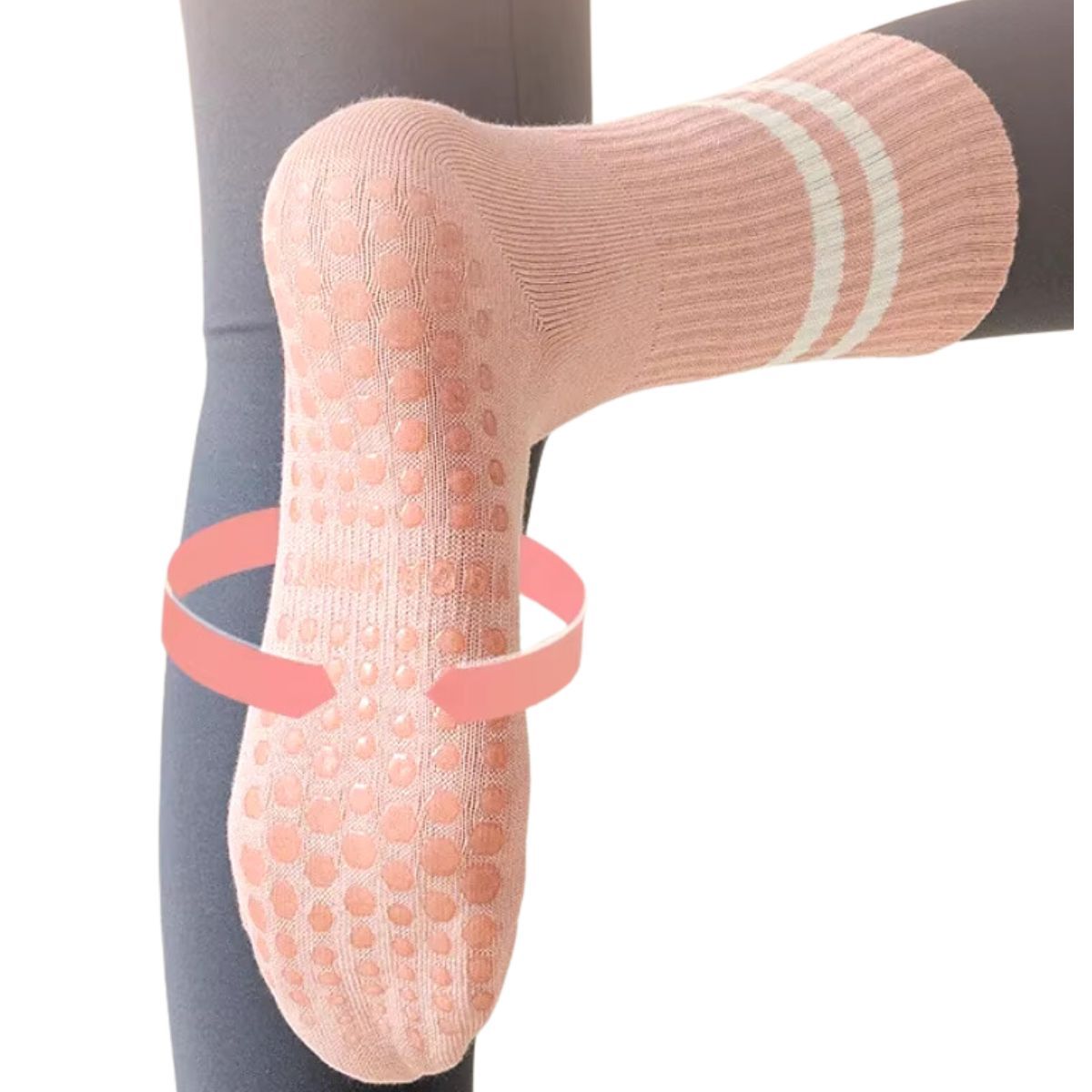 GENERICO - Calcetines Antideslizantes Algodon YOGA PILATES Set 3 Par