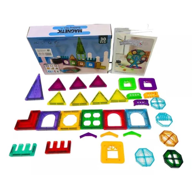 GENERICO - Bloques magnéticos 30 pcs magnetic building tiles