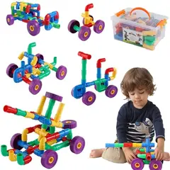 GENERICO - Bloque construcción tubos conectables agua 72 pcs multicolor