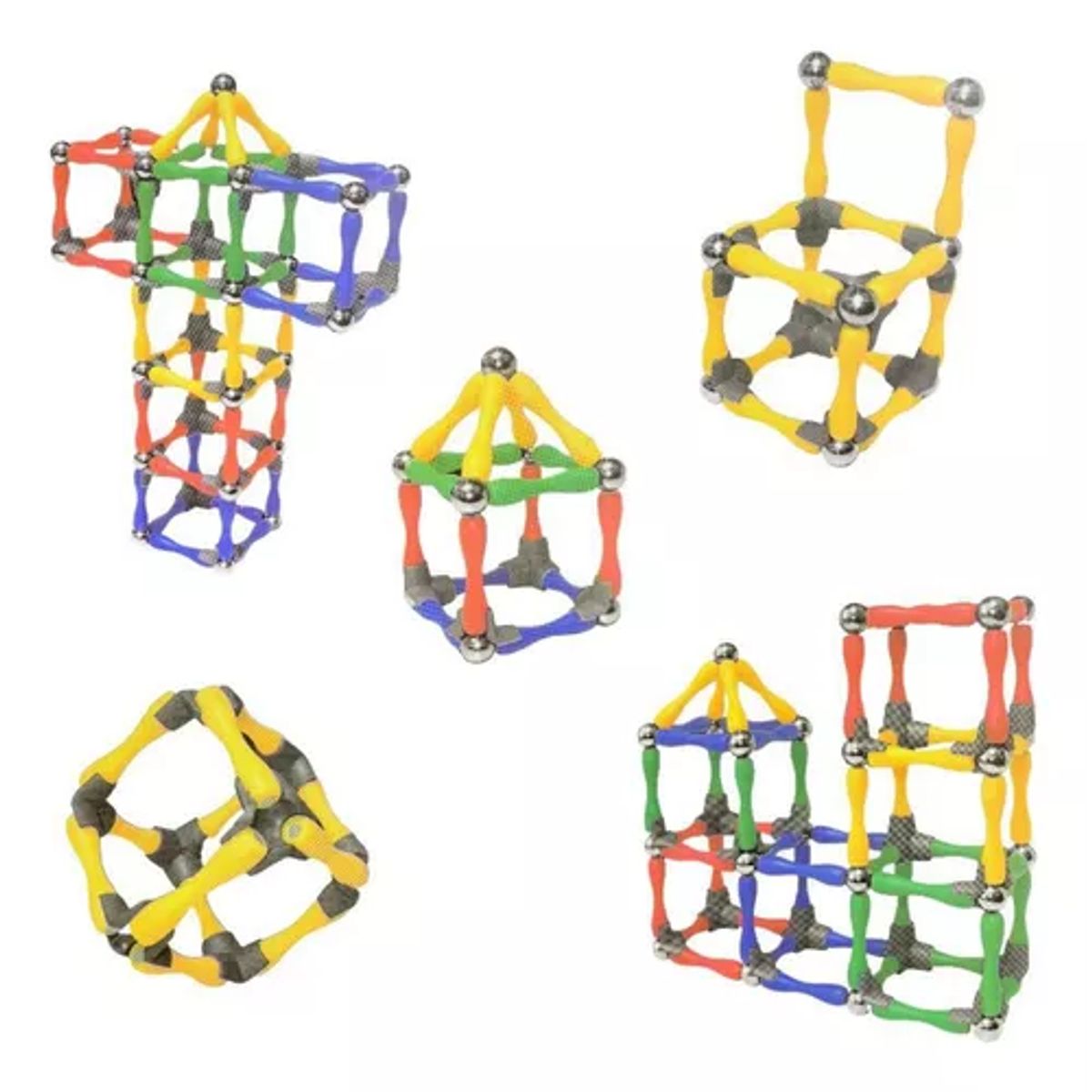 GENERICO - Bloques magnéticos 96 pzas construcción modelo 3D multicolor