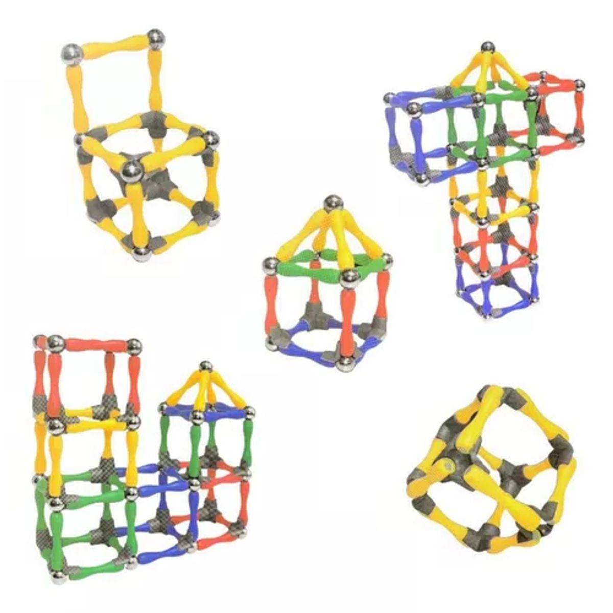 GENERICO - Bloques magnéticos 96 pzas construcción modelo 3D multicolor