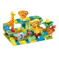 GENERICO - Bloques de construcción jungla con toboganes 200 pcs multicolor