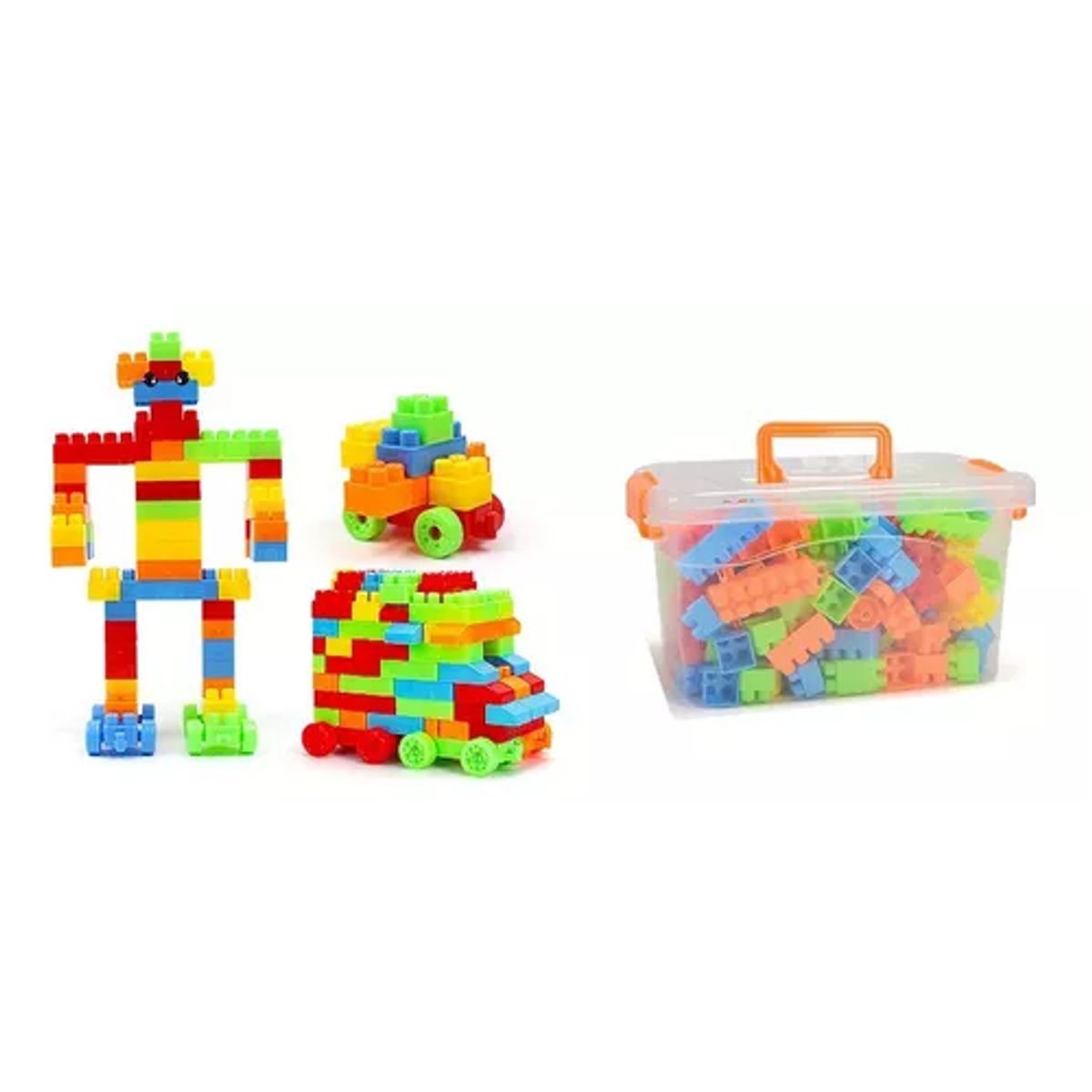 GENERICO - Pack 150 pcs bloques de construcción para niños multicolor