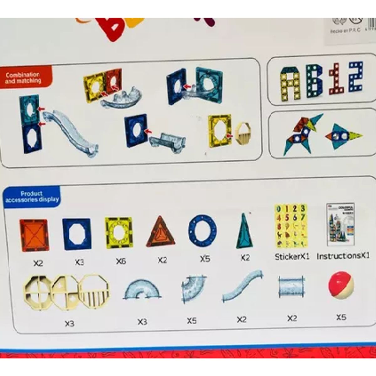 GENERICO - Bloques de construcción magnéticos Tobocan 42 pcs juguete